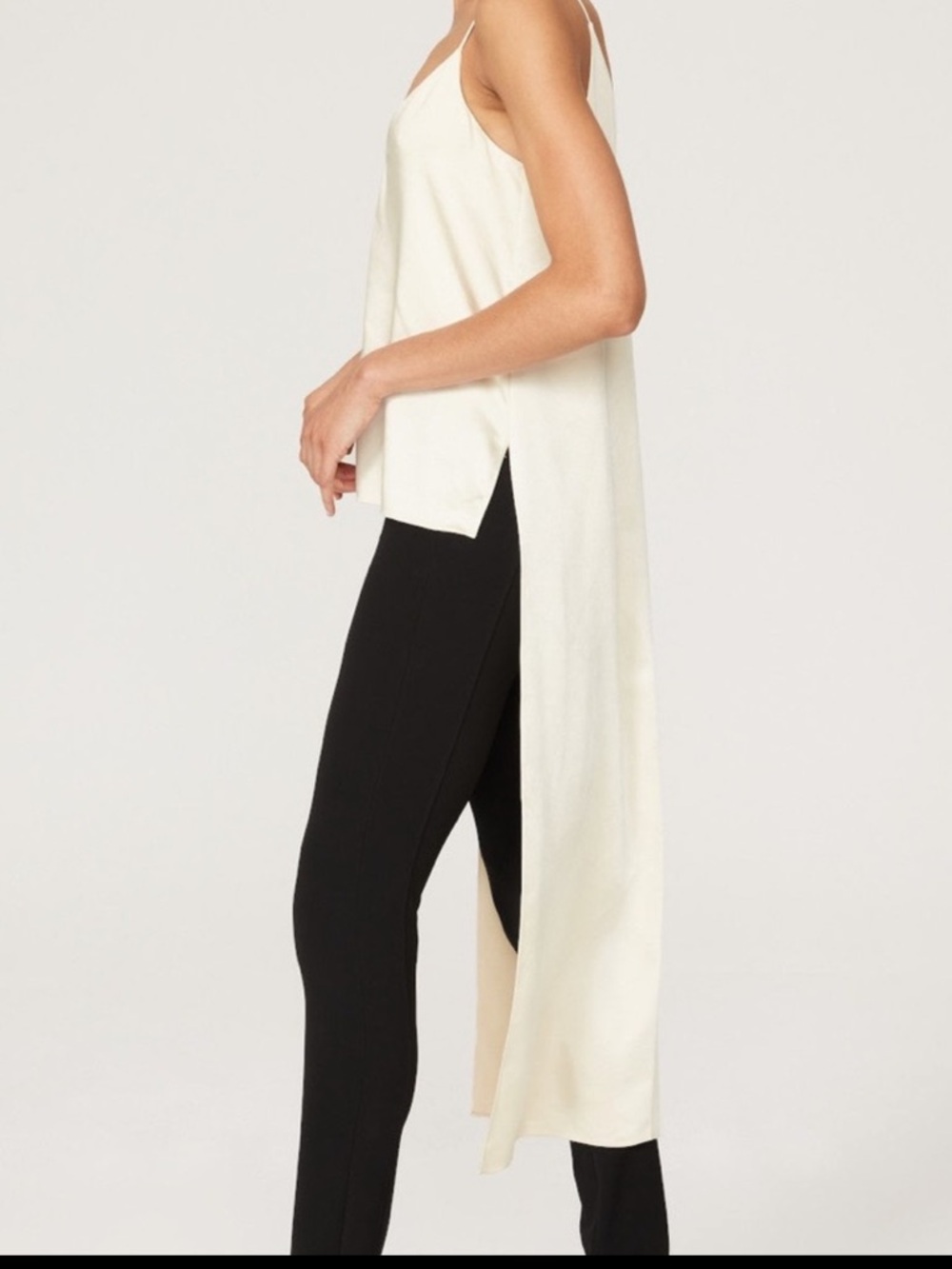 Obando High-Low Satin Top